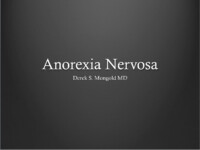 Anorexia Nervosa DSM-IV TR Criteria by Derek Mongold MD
