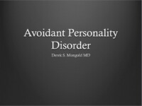 Avoidant Personality Disorder DSM-IV TR Criteria by Derek Mongold MD