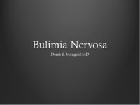 Bulimia Nervosa DSM-IV TR Criteria by Derek Mongold MD