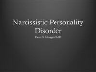 Narcissistic Personality Disorder DSM-IV TR Criteria by Derek Mongold MD