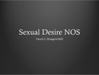 Sexual Desire NOS DSM-IV TR Criteria by Derek Mongold MD