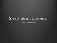 Sleep Terror Disorder DSM-IV TR Criteria by Derek Mongold MD