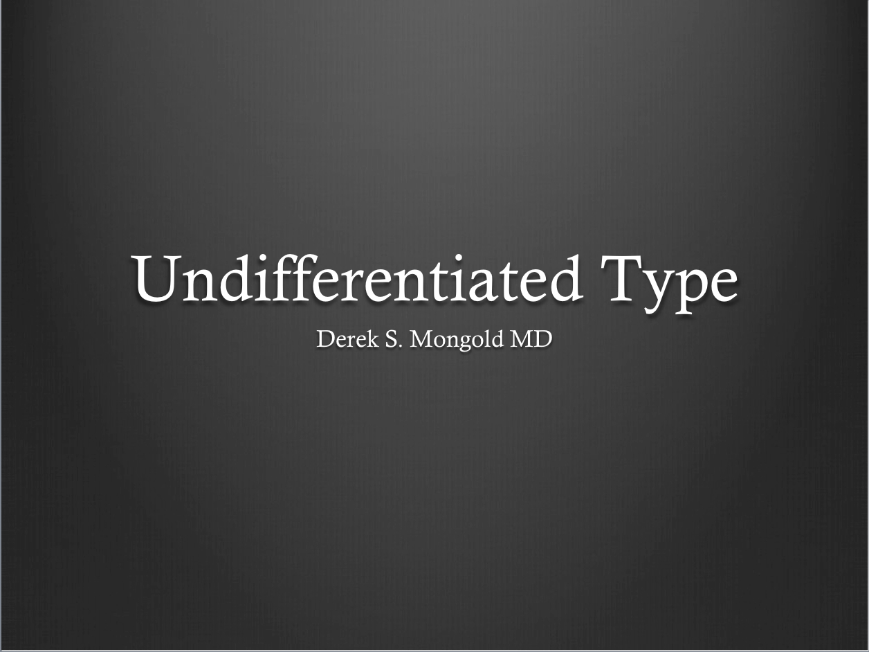 Schizophrenia Undifferentiated Type DSM-IV TR Criteria by Derek Mongold MD