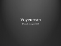 Voyeurism DSM-IV TR Criteria by Derek Mongold MD