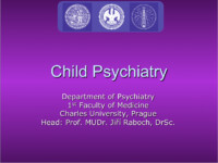 Child Psychiatry by MUDr Jiří Raboch DrSc