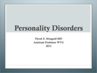 Personality Disorders without movies by Derek Mongold MD